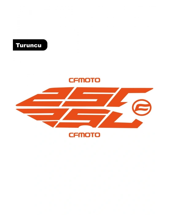 CF Moto NK250 Arka Kuyruk Altı 250 Sticker Etiket Turuncu