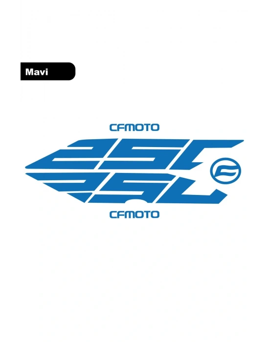 CF Moto NK250 Arka Kuyruk Altı 250 Sticker Etiket Mavi