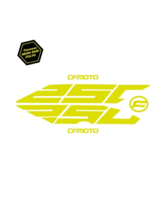 CF Moto NK250 Arka Kuyruk Altı 250 Sticker Etiket HOLOGRAM RENK