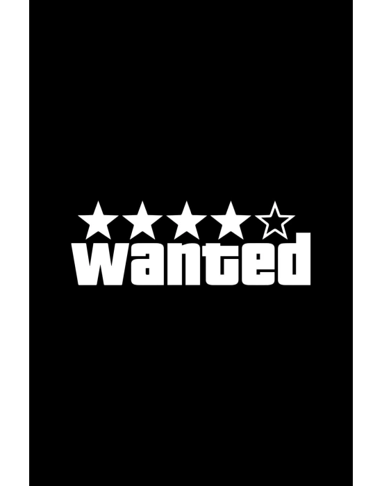 Wanted Motorsiklet, Laptop, Cam, Kask, Araba Sticker 18x7 Cm