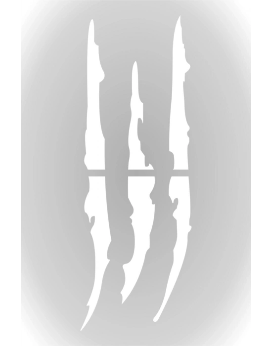 30 X 10 Cm pençe Oto Sticker Araba Far Sticker Beyaz