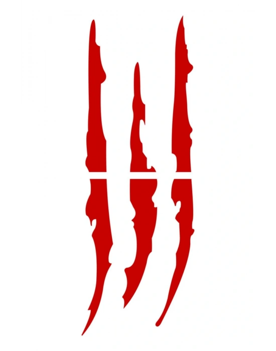 30 X 10 Cm Pençe Oto Sticker Araba Far Sticker Kırmızı