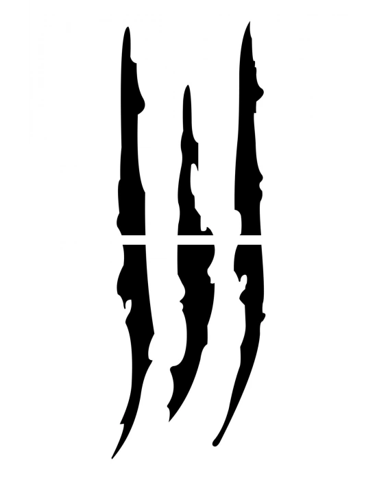 30 X 10 cm Monster Pençe Oto Sticker Araba Far Sticker Siyah