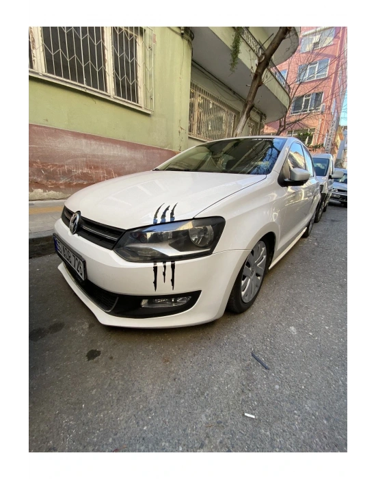 30 X 10 cm Monster Pençe Oto Sticker Araba Far Sticker Siyah