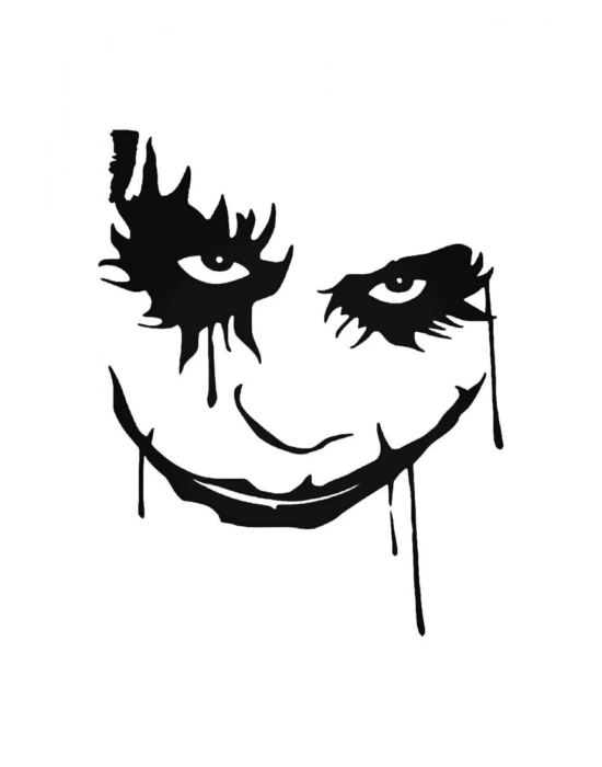 Joker Yüzü Maske 3 Sticker Araba Oto Arma Duvar Çıkartma 20 cm