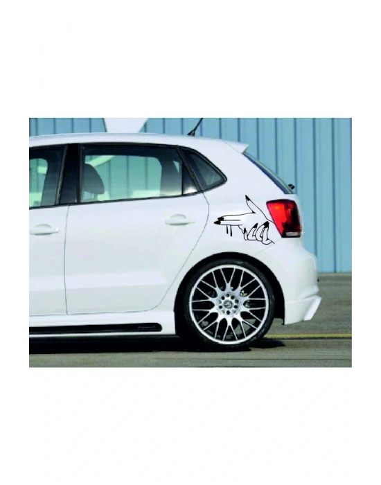 Kadın Eli Silah 30x25cm Sticker Araba, Motorsiklet, Laptop, Cam Sticker