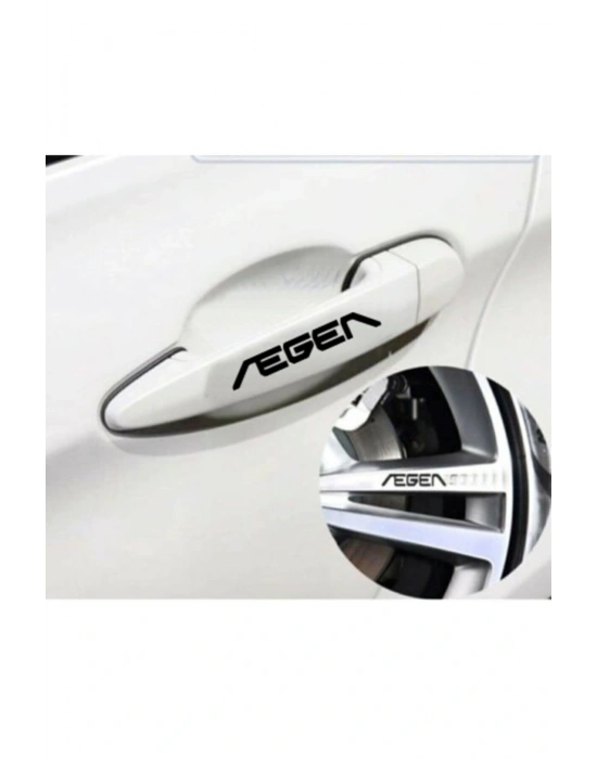Fiat Egea Kapı Kolu Ve Jant Sticker Siyah 10 Adet 10x1,5 Cm Oto Sticker Ega