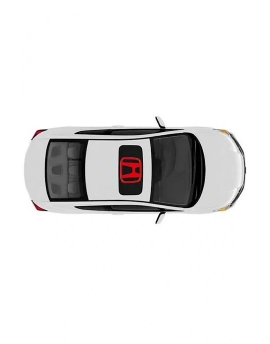 Honda Civic İçin Uyumlu H Logolu Sanroof Sticker Etiket Kırmızı Sunroof