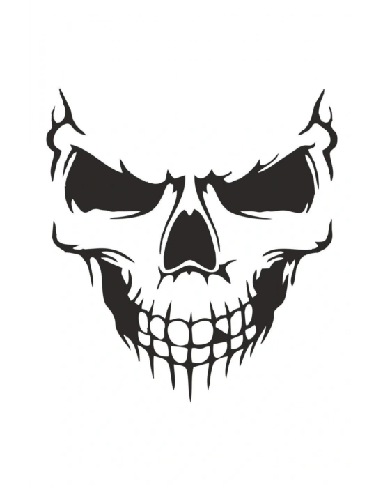 Araba Kaput Kurukafa Kuru Kafa Sticker 00660 33x30 Cm