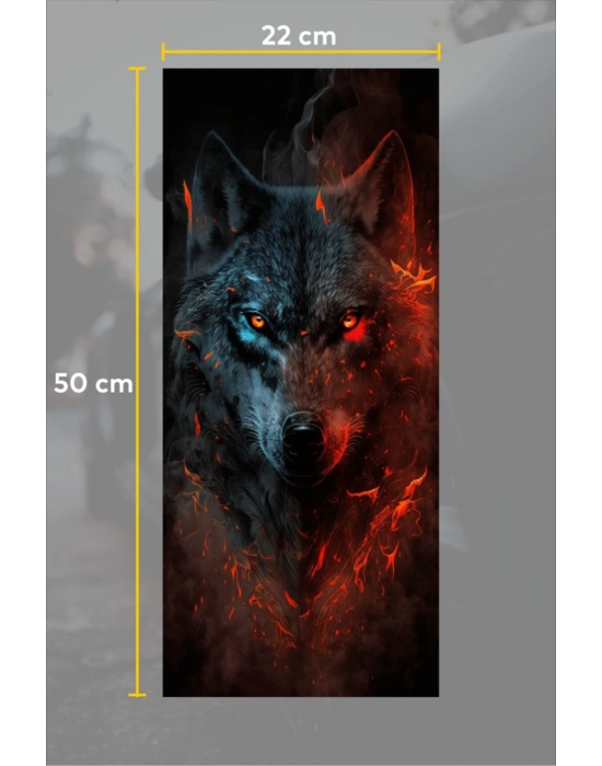 Kurt Araç Kapı Direk Kaplama Folyosu Desenli Sticker 22x50 Cm 2 Adet