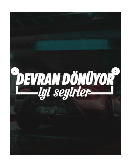 20 x 6 cm Devran Dönüyor İyi Seyirler Oto Sticker Araba Cam Sticker
