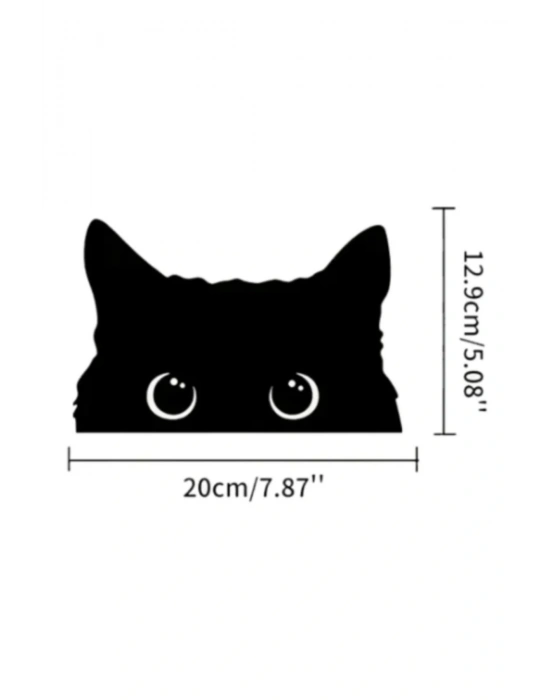 Araç Stiker Bagaj Kedi Model SİYAH RENK