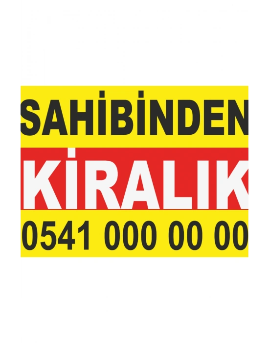 (70 Cm X 100 Cm) Sahibinden Kiralık Branda - Afiş- Pankart