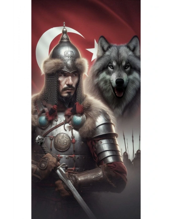 Araba Kapı Direk Kaplama Folyosu kurt ve osmanlı askeri