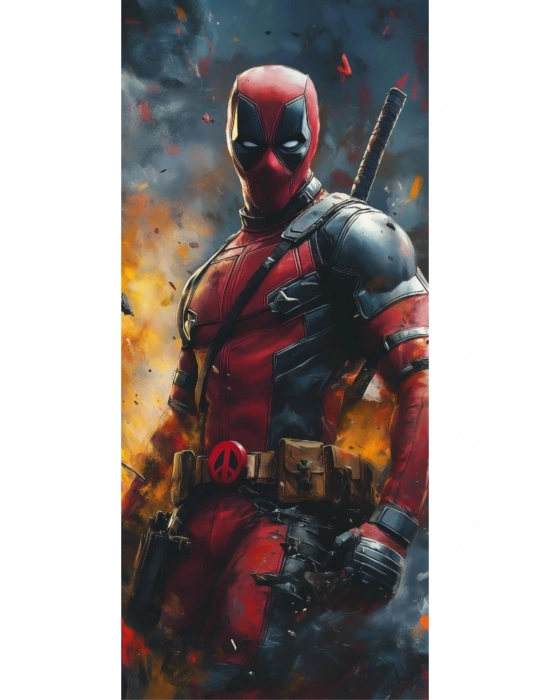 Araba Kapı Direk Kaplama Folyosu Deadpool