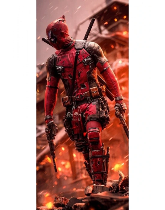 Araba Kapı Direk Kaplama Folyosu Deadpool