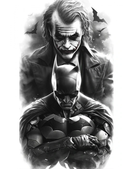 JOKER Kapı Direk Kaplama Folyosu BASKILI STİCKER Sağ-Sol 2 Adet 22*50 CM