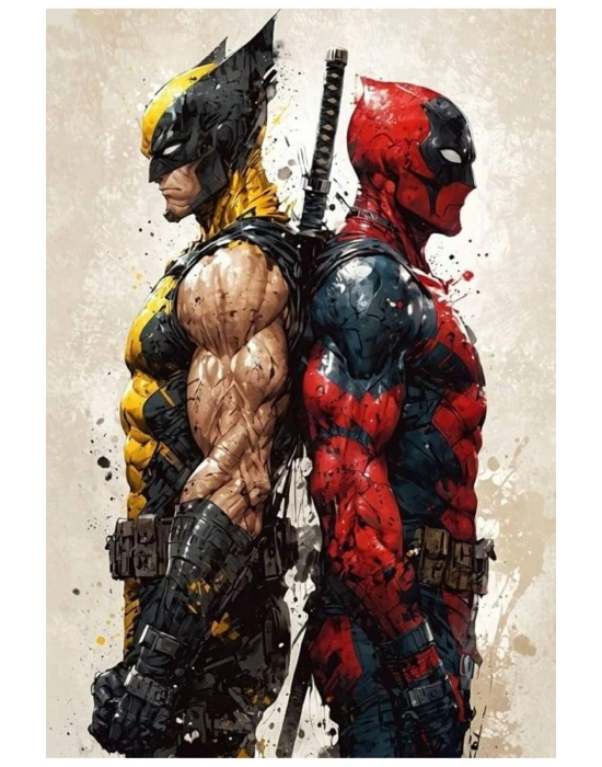 Wolverine Kapı Direk Kaplama Folyosu BASKILI STİCKER Sağ-Sol 2 Adet 22*50 CM