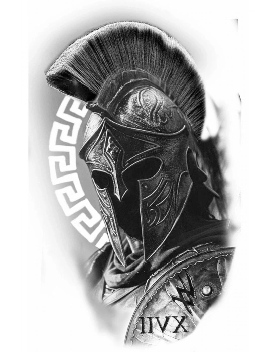 Spartalı Kapı Direk Kaplama Folyosu BASKILI STİCKER Sağ-Sol 2 Adet 22*50 CM