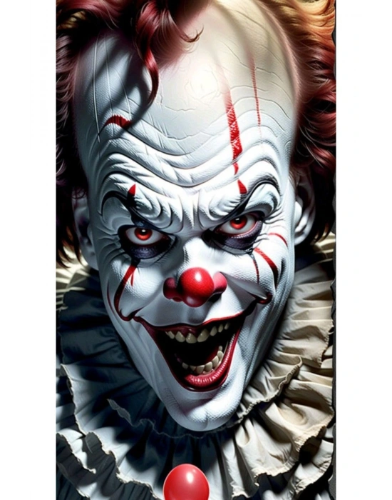 Pennywise Kapı Direk Kaplama Folyosu BASKILI STİCKER Sağ-Sol 2 Adet 22*50 CM