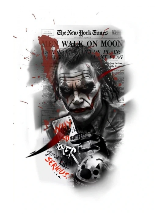 Joker Kapı Direk Kaplama Folyosu BASKILI STİCKER Sağ-Sol 2 Adet 22*50 CM