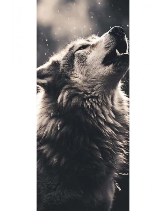 Kurt Kapı Direk Kaplama Folyosu BASKILI STİCKER Sağ-Sol 2 Adet 22*50 CM