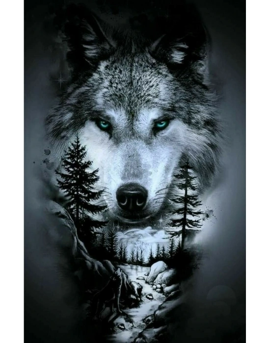 Kurt Kapı Direk Kaplama Folyosu BASKILI STİCKER Sağ-Sol 2 Adet 22*50 CM