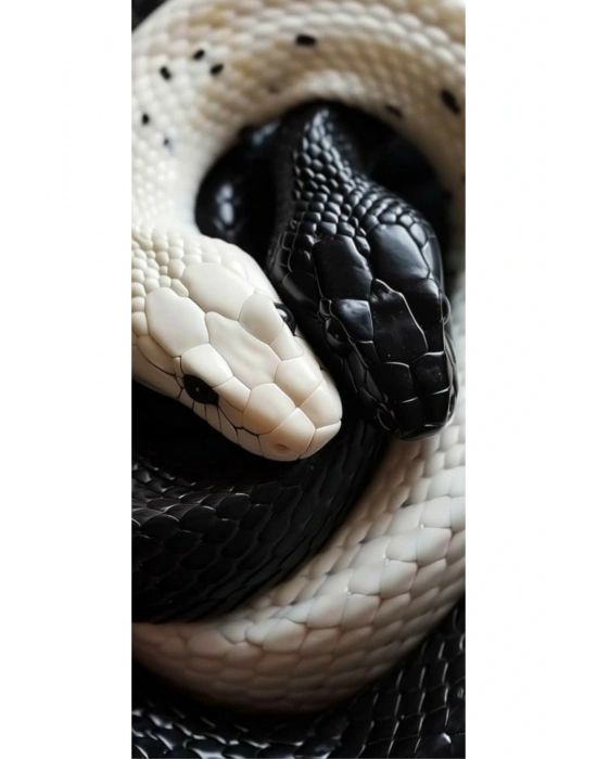 İki Kurt Kapı Direk Kaplama Folyosu BASKILI STİCKER Sağ-Sol 2 Adet 22*50 CM