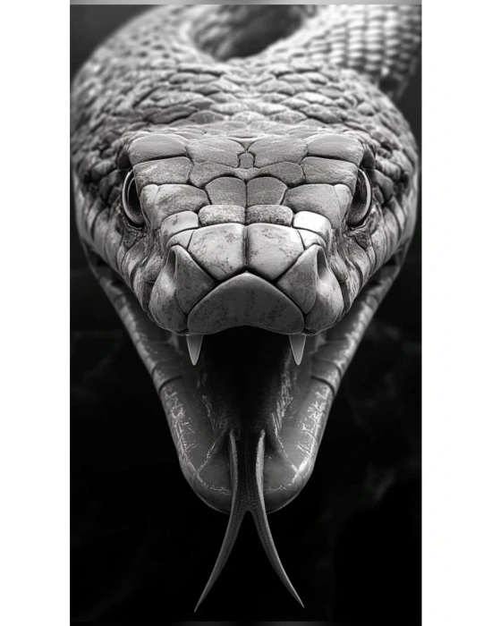 Yılan Kapı Direk Kaplama Folyosu BASKILI STİCKER Sağ-Sol 2 Adet 22*50 CM