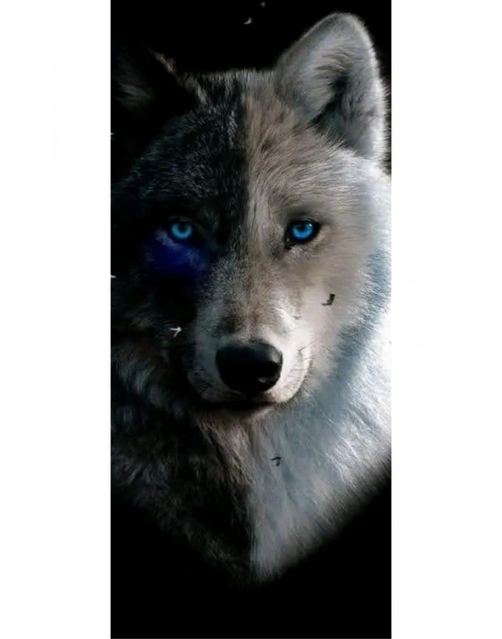 Kurt Kapı Direk Kaplama Folyosu BASKILI STİCKER Sağ-Sol 2 Adet 22*50 CM