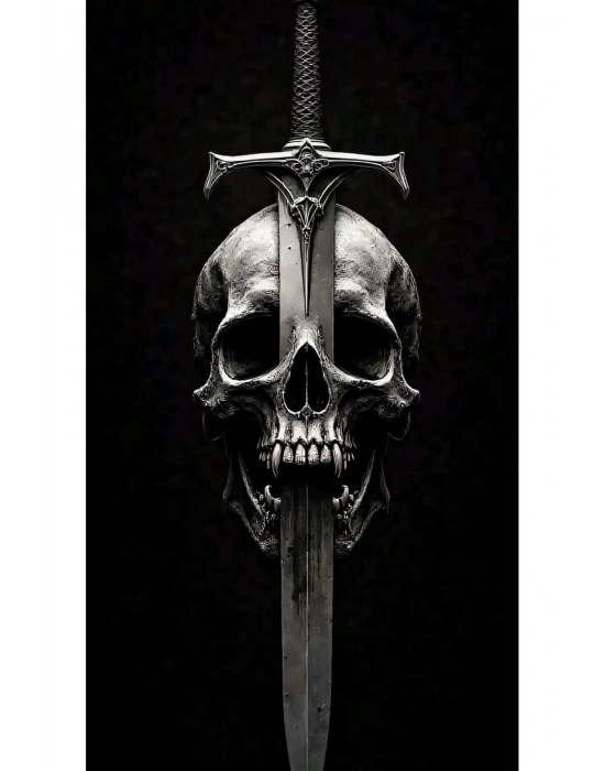 Kuru Kafa Kılıç Kapı Direk Kaplama Folyosu BASKILI STİCKER Sağ-Sol 2 Adet 22*50 CM