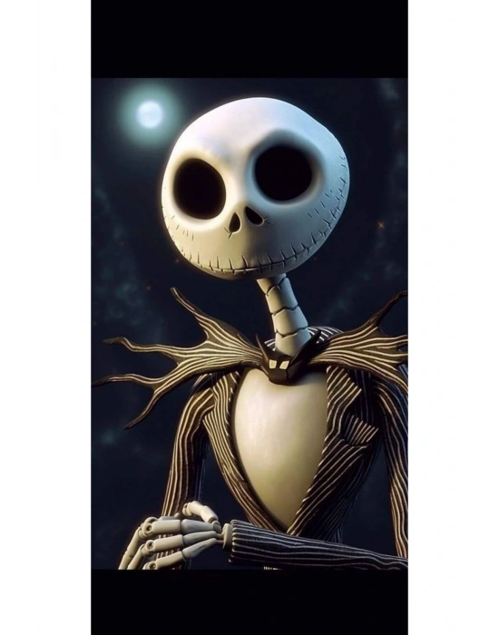 Jack Skellington Kapı Direk Kaplama Folyosu BASKILI STİCKER Sağ-Sol 2 Adet 22*50 CM