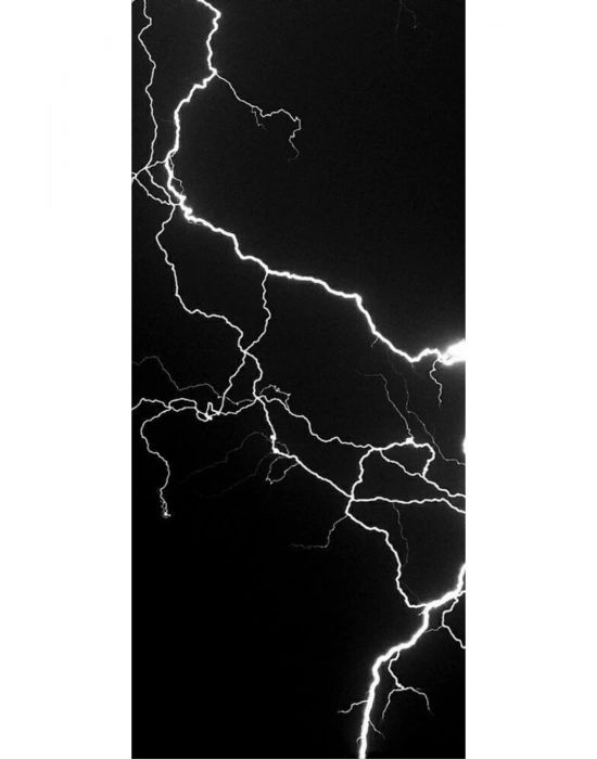 Şimşek Kapı Direk Kaplama Folyosu BASKILI STİCKER Sağ-Sol 2 Adet 22*50 CM