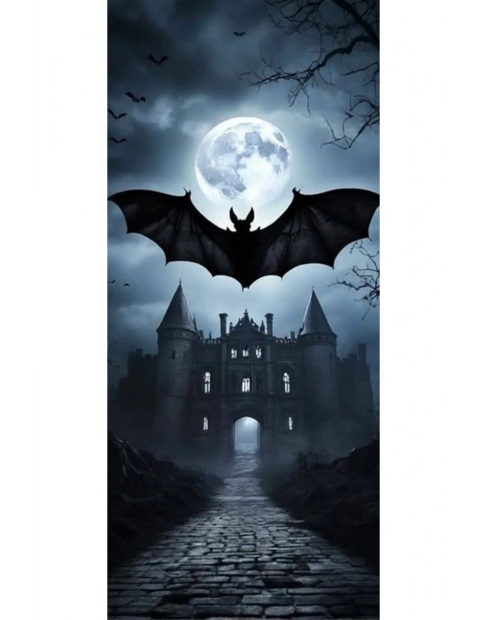 Yarasa Kapı Direk Kaplama Folyosu BASKILI STİCKER Sağ-Sol 2 Adet 22*50 CM