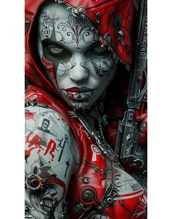 Kadın Kapı Direk Kaplama Folyosu BASKILI STİCKER Sağ-Sol 2 Adet 22*50 CM