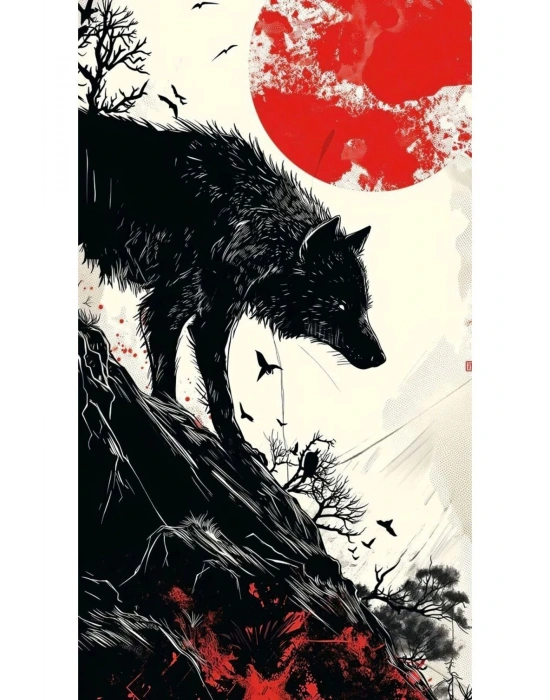 Kurt Kapı Direk Kaplama Folyosu BASKILI STİCKER Sağ-Sol 2 Adet 22*50 CM