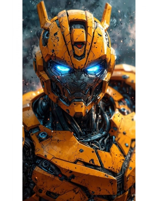 BumbleBee Kapı Direk Kaplama Folyosu BASKILI STİCKER Sağ-Sol 2 Adet 22*50 CM