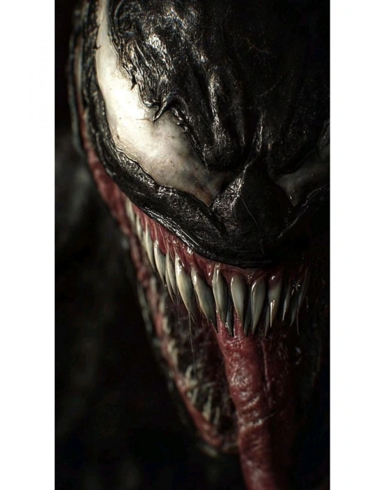 Venom Kapı Direk Kaplama Folyosu BASKILI STİCKER Sağ-Sol 2 Adet 22*50 CM