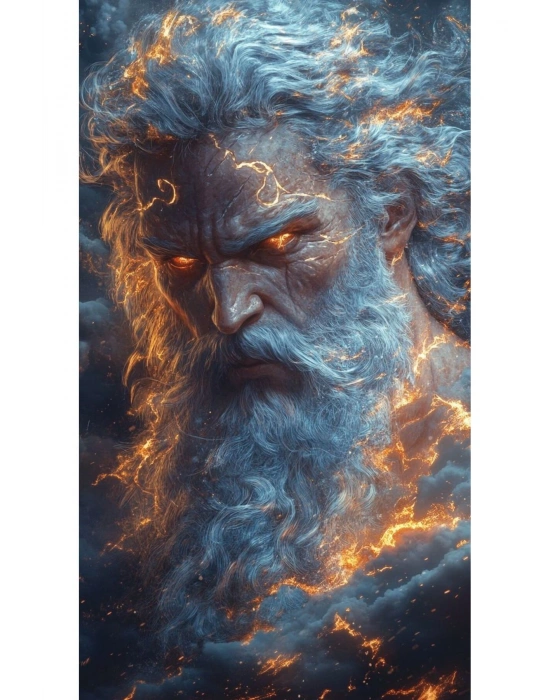 Zeus Kapı Direk Kaplama Folyosu BASKILI STİCKER Sağ-Sol 2 Adet 22*50 CM