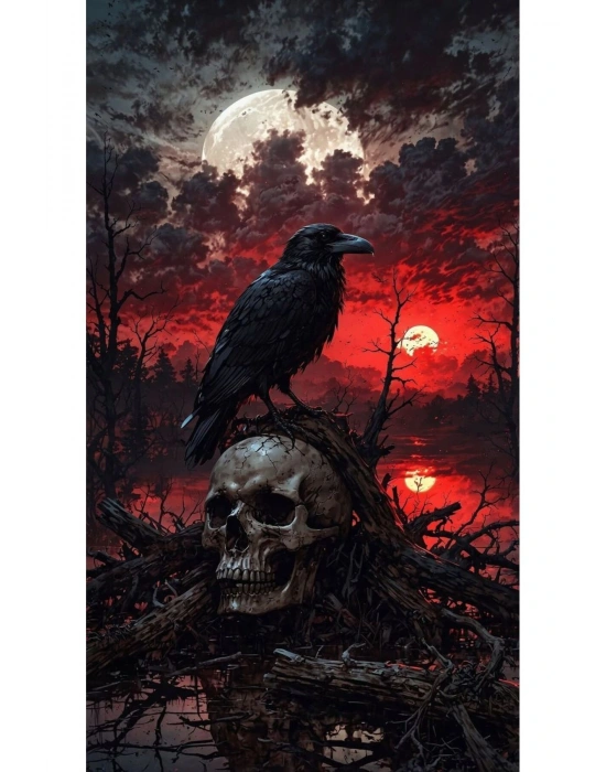 Türk Bayrağı ve Kurt Kapı Direk Kaplama Folyosu BASKILI STİCKER Sağ-Sol 2 Adet 22*50 CM