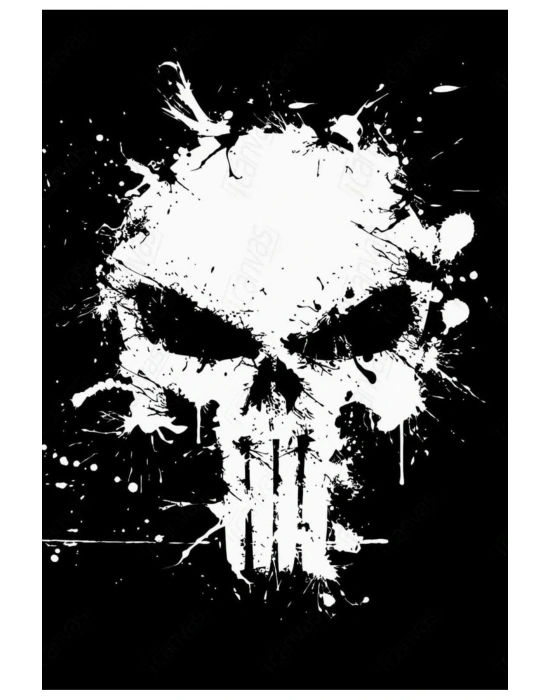 Punisher Kapı Direk Kaplama Folyosu BASKILI STİCKER Sağ-Sol 2 Adet 22*50 CM