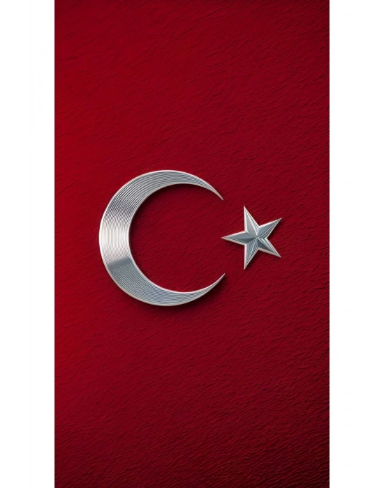 Türk Bayrağı Kapı Direk Kaplama Folyosu BASKILI STİCKER Sağ-Sol 2 Adet 22*50 CM
