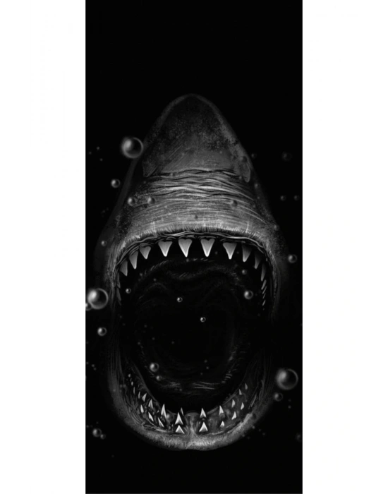 Köpek Balığı Kapı Direk Kaplama Folyosu BASKILI STİCKER Sağ-Sol 2 Adet 22*50 CM