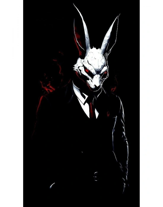 Tavşan Adam Kapı Direk Kaplama Folyosu BASKILI STİCKER Sağ-Sol 2 Adet 22*50 CM