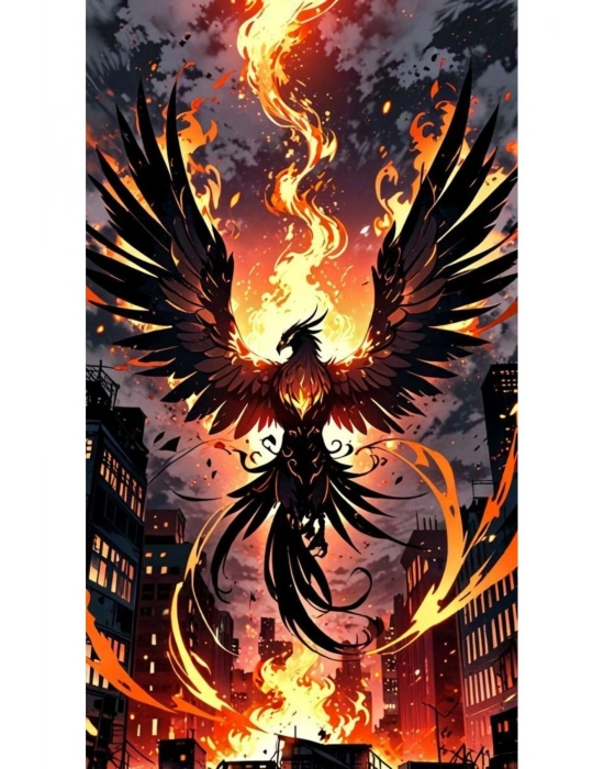 Anka Kuşu Kapı Direk Kaplama Folyosu BASKILI STİCKER Sağ-Sol 2 Adet 22*50 CM