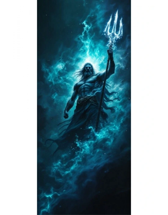 Poseidon Kapı Direk Kaplama Folyosu BASKILI STİCKER Sağ-Sol 2 Adet 22*50 CM