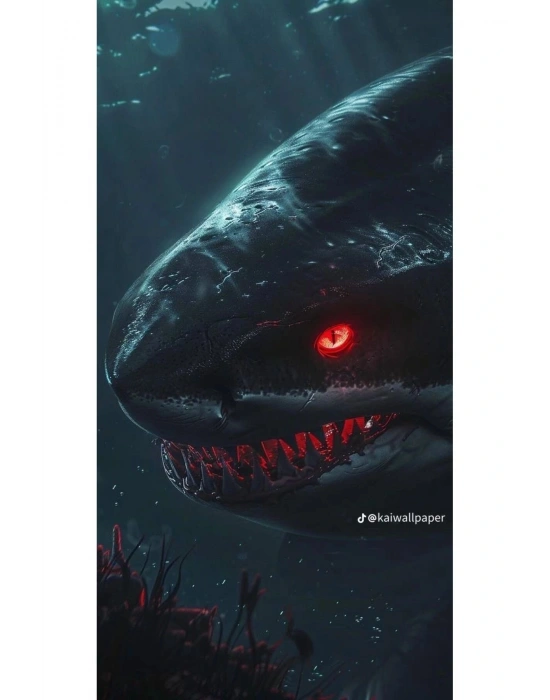 Köpek Balığı Kapı Direk Kaplama Folyosu BASKILI STİCKER Sağ-Sol 2 Adet 22*50 CM