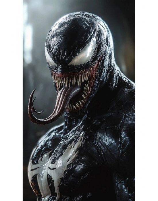 Venom Kapı Direk Kaplama Folyosu BASKILI STİCKER Sağ-Sol 2 Adet 22*50 CM