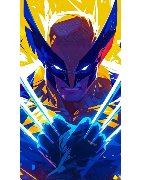 Wolverine Kapı Direk Kaplama Folyosu BASKILI STİCKER Sağ-Sol 2 Adet 22*50 CM