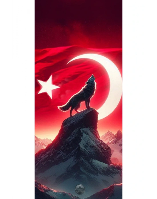 Kurt Kapı Direk Kaplama Folyosu BASKILI STİCKER Sağ-Sol 2 Adet 22*50 CM